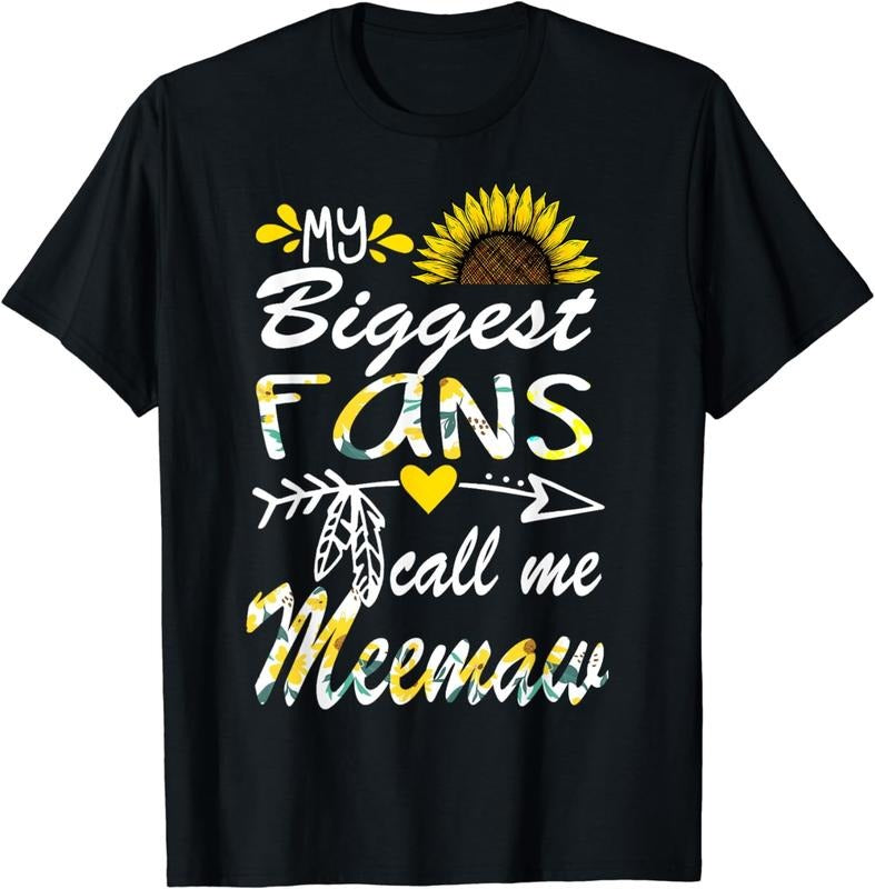 [100% Cotton]My Biggest Fan Call Me Meemaw Grandma Gifts Mothers Day T-Shirt Hoodie, Sweatshirt | ZylaModa.com