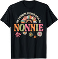[100% Cotton]My Favorite People Call Me Nonnie Funny Retro Floral T-Shirt Hoodie, Sweatshirt | ZylaModa.com