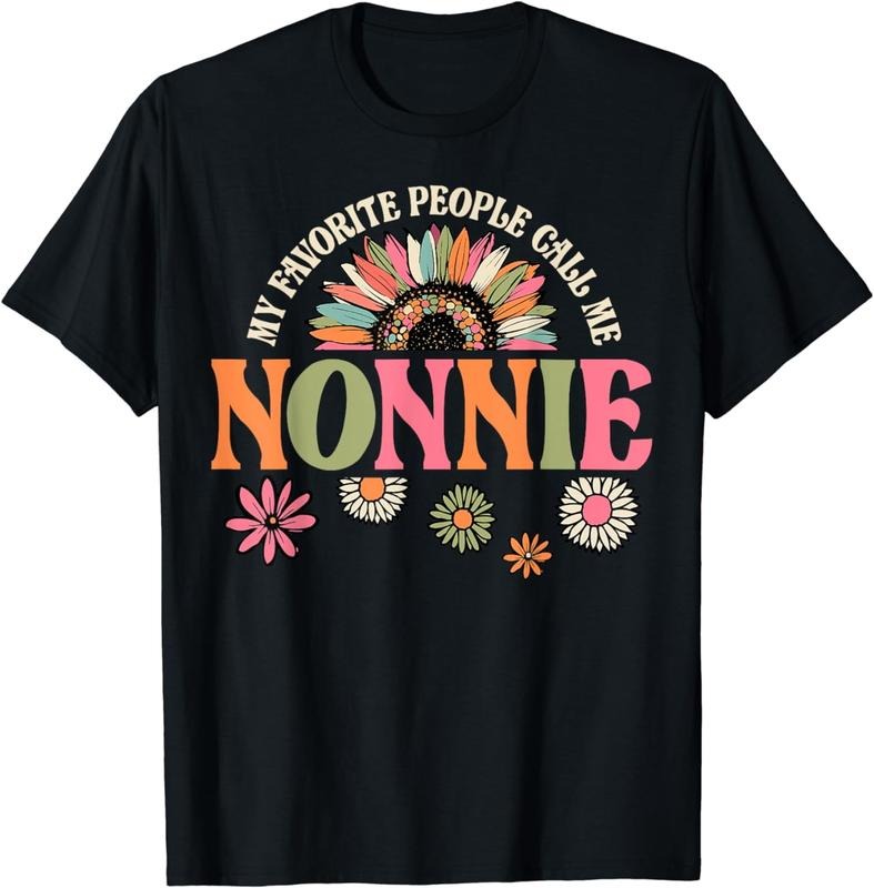 [100% Cotton]My Favorite People Call Me Nonnie Funny Retro Floral T-Shirt Hoodie, Sweatshirt | ZylaModa.com