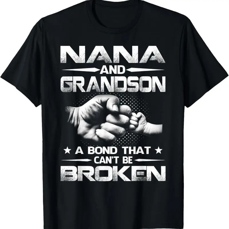 100% Cotton Nana And Grandson A Bond That Can't Be Broken T-Shirt Hoodie, Sweatshirt | ZylaModa.com