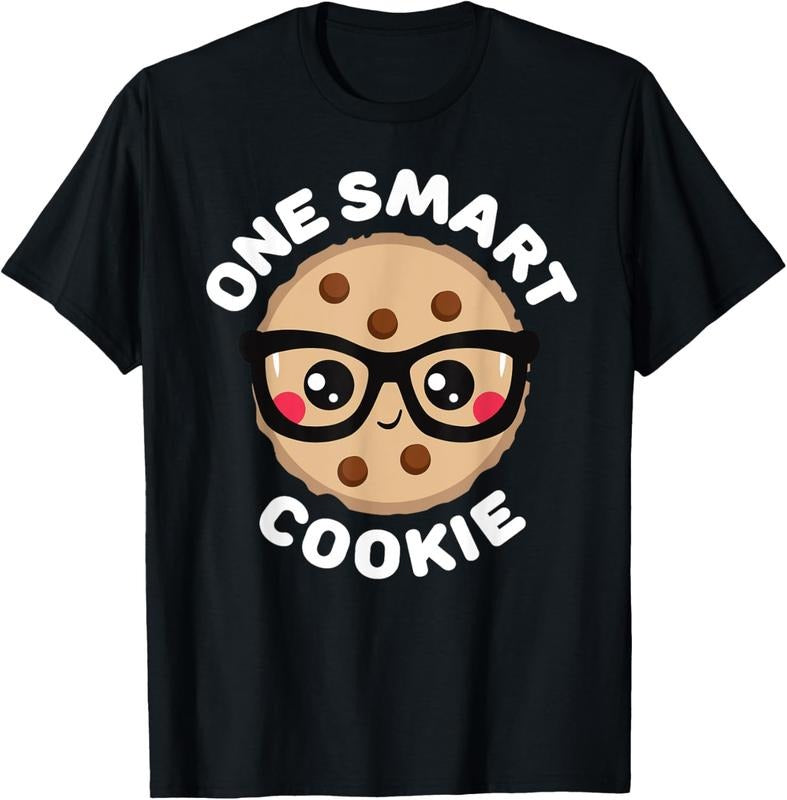 100% Cotton One Smart Cookie Cute Kawaii Style Pun Chocolate Chip T-Shirt Hoodie, Sweatshirt | ZylaModa.com
