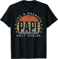 100% Cotton Papi Like a Grandpa Only Cooler Papi Gifts Vintage Style T-Shirt Hoodie, Sweatshirt | ZylaModa.com