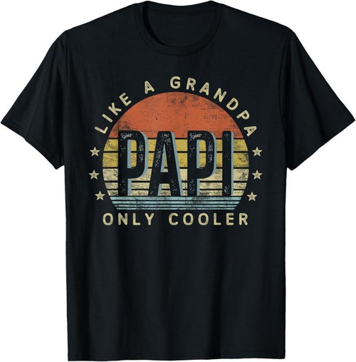 100% Cotton Papi Like a Grandpa Only Cooler Papi Gifts Vintage Style T-Shirt Hoodie, Sweatshirt | ZylaModa.com