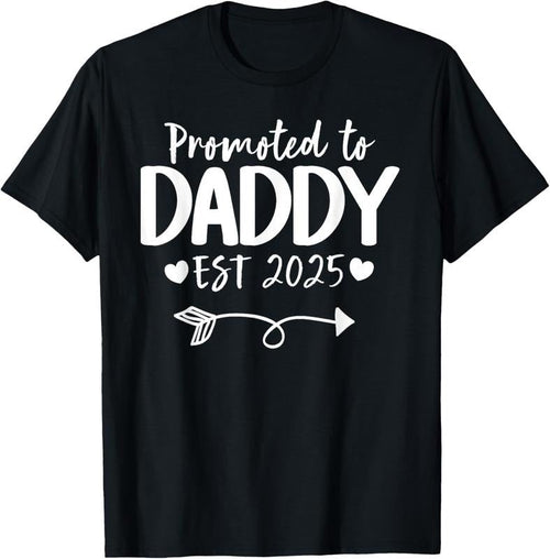 100% Cotton Promoted To Daddy 2025 New Daddy T-Shirt Hoodie, Sweatshirt | ZylaModa.com