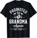 100% Cotton Promoted To Grandma Again Est 2025 Pregnancy Announcement T-Shirt Hoodie, Sweatshirt | ZylaModa.com