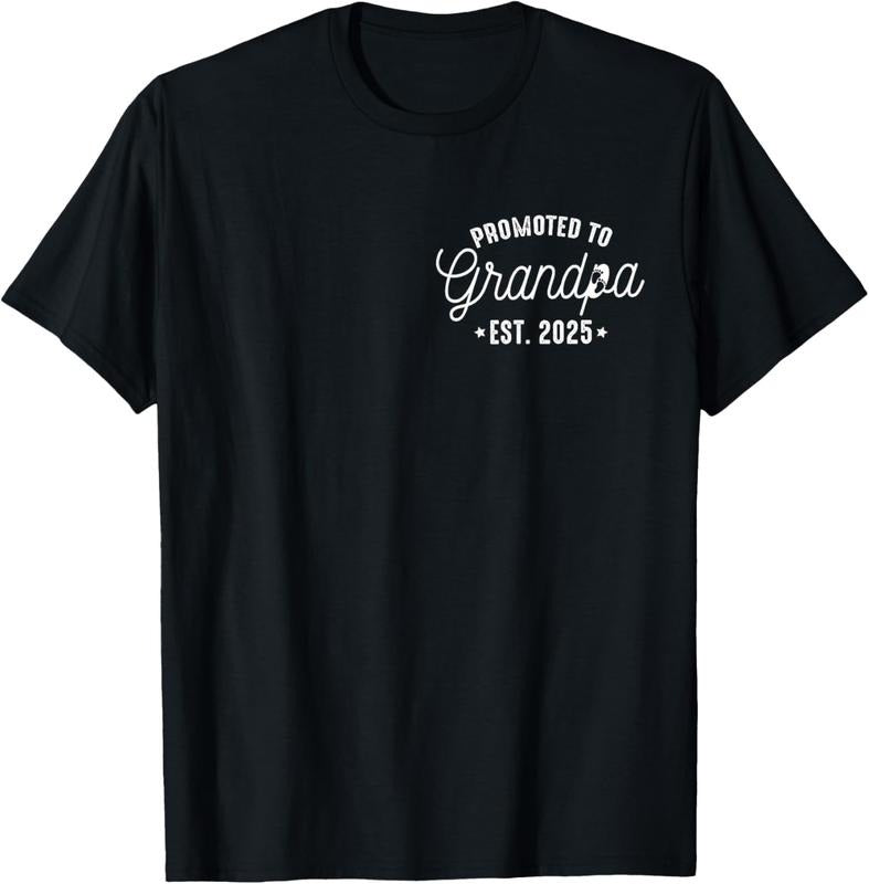 100% Cotton Promoted To Grandpa 2025 Grandpa est 2025 New Grandpa To be T-Shirt Hoodie, Sweatshirt | ZylaModa.com