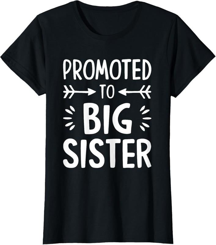 100% Cotton Promoted to Big Sister Shirt Women Teenage Girl Big Sis T-Shirt Hoodie, Sweatshirt | ZylaModa.com