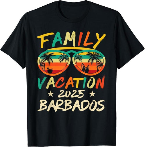 100% Cotton Retro Family Vacation 2025 Barbados Trip Matching Group Cool T-Shirt Hoodie, Sweatshirt | ZylaModa.com