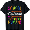[100% Cotton]School Custodian Of Tiny Humans Funny Custodians Janitor T-Shirt Hoodie, Sweatshirt | ZylaModa.com