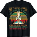 100% Cotton Scorpio Girl Tshirt for Yoga Black Women Birthday Gifts T-Shirt Hoodie, Sweatshirt | ZylaModa.com