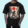 [100% Cotton Shirt] Samurai Bigfoot Japanese Vintage Graphic Ukiyo-e Art Funny Unisex T-Shirt Hoodie, Sweatshirt