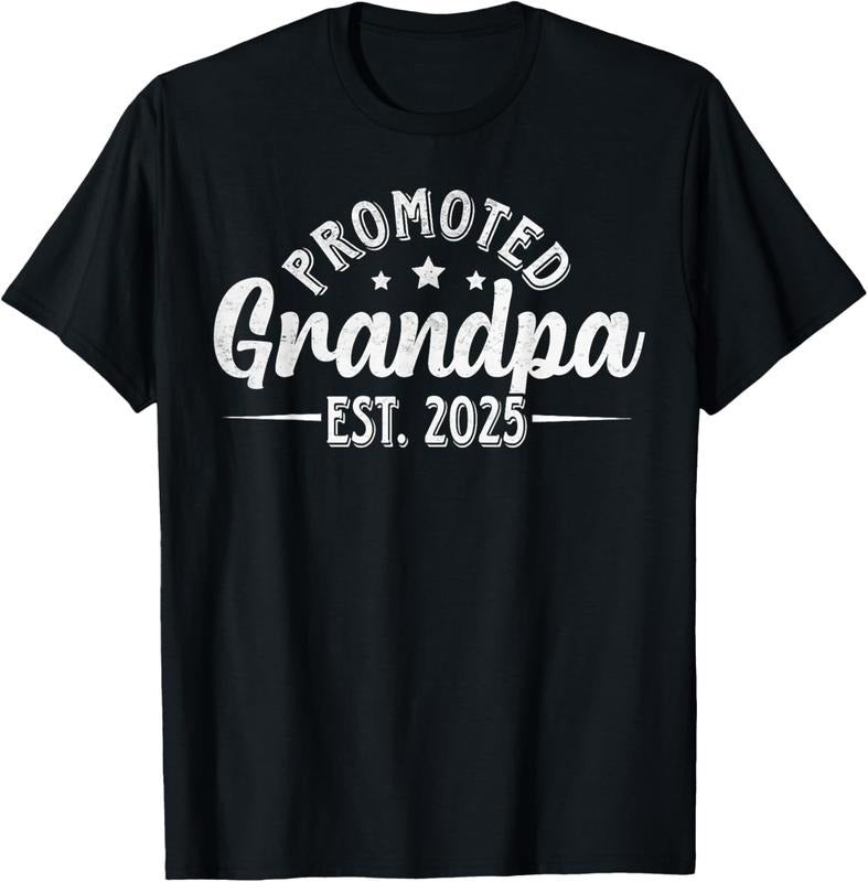 100% Cotton Soon to be Grandpa 2025 Loading Promoted to Grandpa 2025 T-Shirt Hoodie, Sweatshirt | ZylaModa.com