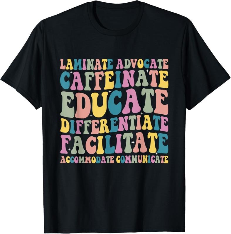 100% Cotton Special Education Teacher Laminate Accommodate Collaborate T-Shirt Hoodie, Sweatshirt | ZylaModa.com