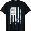 [100% Cotton]Suicide Prevention Shirt USA Flag Ribbon Suicide Survivor T-Shirt Hoodie, Sweatshirt | ZylaModa.com