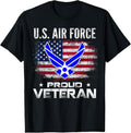 100% Cotton U.S Air Force Proud Veteran With American Flag Gift Veteran T-Shirt Hoodie, Sweatshirt | ZylaModa.com
