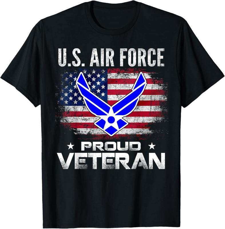100% Cotton U.S Air Force Proud Veteran With American Flag Gift Veteran T-Shirt Hoodie, Sweatshirt | ZylaModa.com
