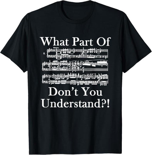 100% Cotton What Part Of Music Don't You Understand Funny Music Note T-Shirt Hoodie, Sweatshirt | ZylaModa.com
