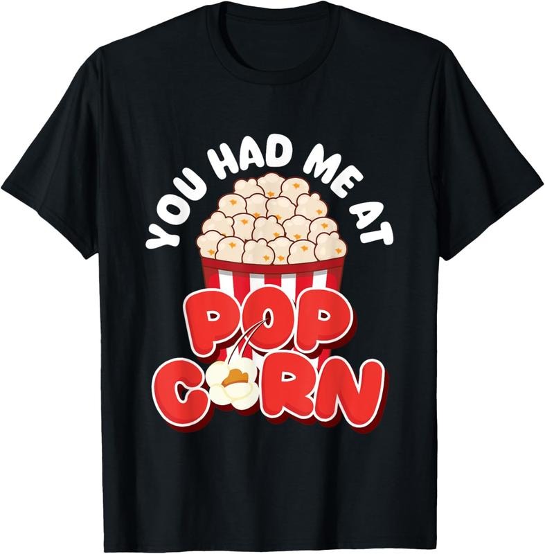100% Cotton You Had Me At Popcorn - Caramel Corn Popcorn Lover T-Shirt Hoodie, Sweatshirt | ZylaModa.com