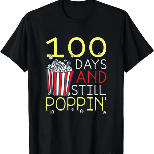 100th Day Of School 100 Days And Still Poppin Popcorn T-Shirt Hoodie, Sweatshirt | ZylaModa.com