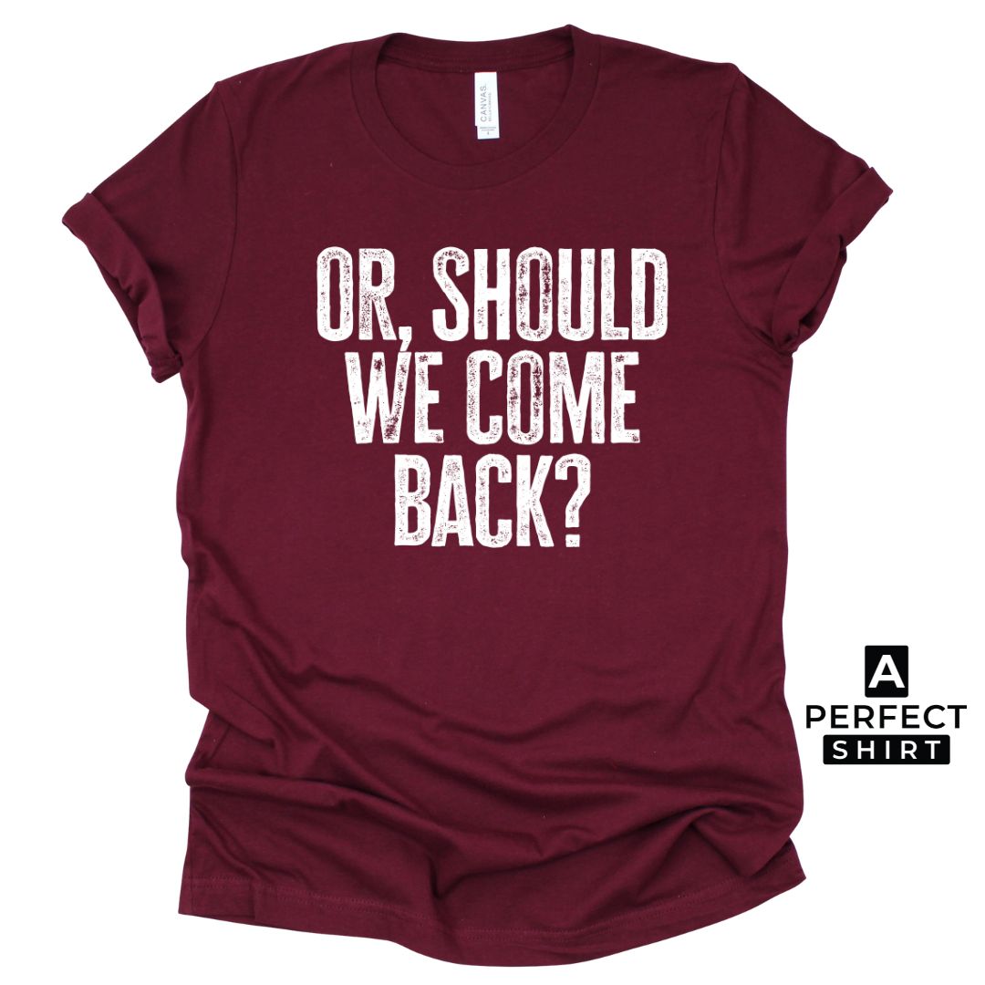 Or Should We Come Back? Unisex Family Matching  T-Shirt Hoodie, Sweatshirt | ZylaModa.com (Image 2)