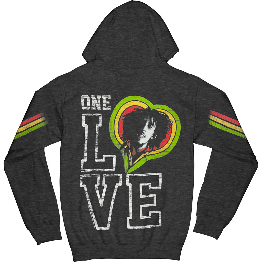 Catch A Fire One Love Smile Women's Zip Girls Jr Hooded Sweatshirt T-Shirts, Hoodie | ZylaModa.com (Image 2)