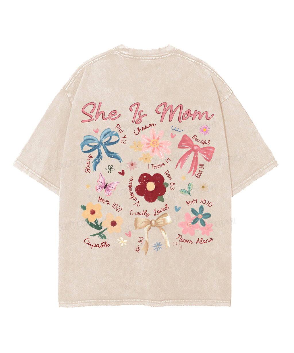 She Is Mom Double Sided Unisex Washed Christian T-shirt Style001 Hoodie, Sweatshirt | ZylaModa.com (Image 5)