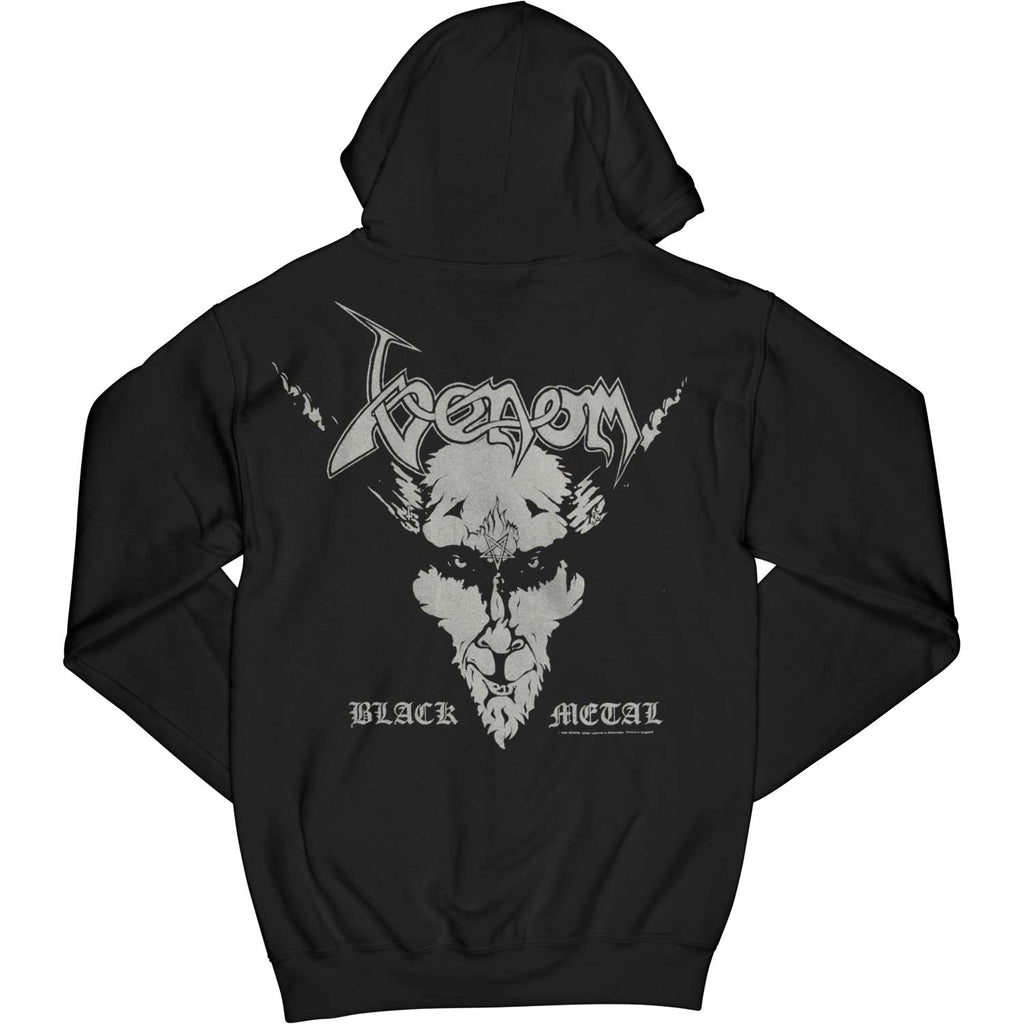 Black Metal Zippered Hooded Sweatshirt T-Shirts, Hoodie | ZylaModa.com (Image 2)