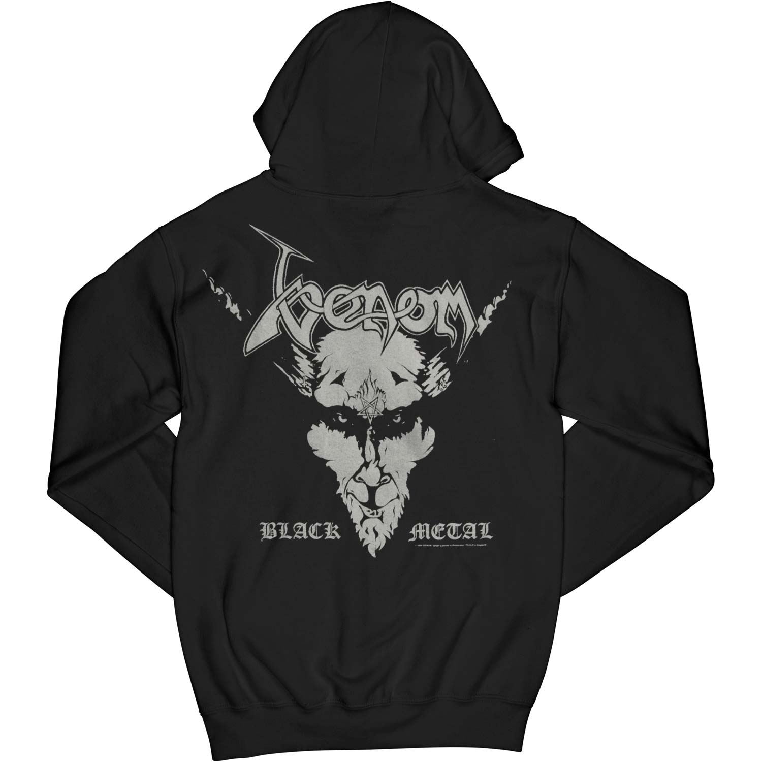 Black Metal Zippered Hooded Sweatshirt T-Shirts, Hoodie | ZylaModa.com (Image 2)