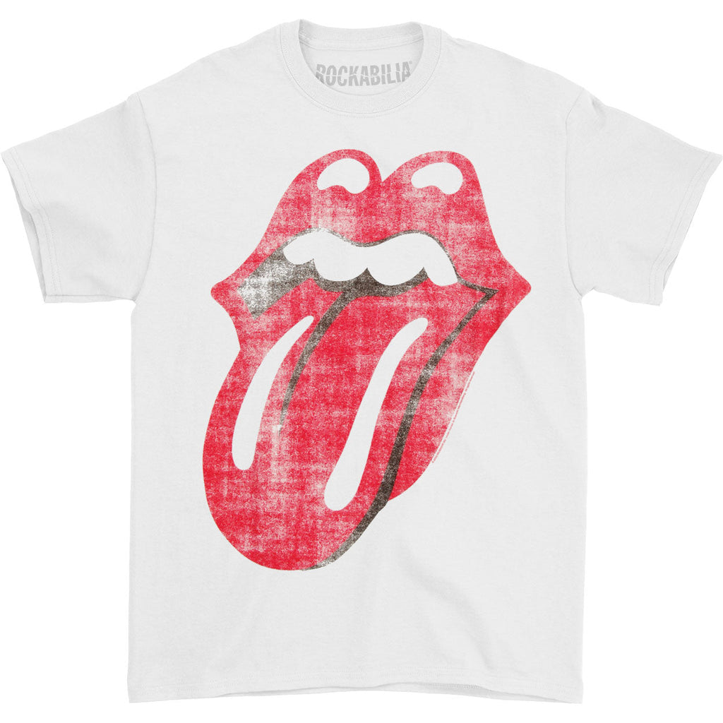 Classic Distressed Tongue On White T-shirt Hoodie, Sweatshirt | ZylaModa.com (Image 1)