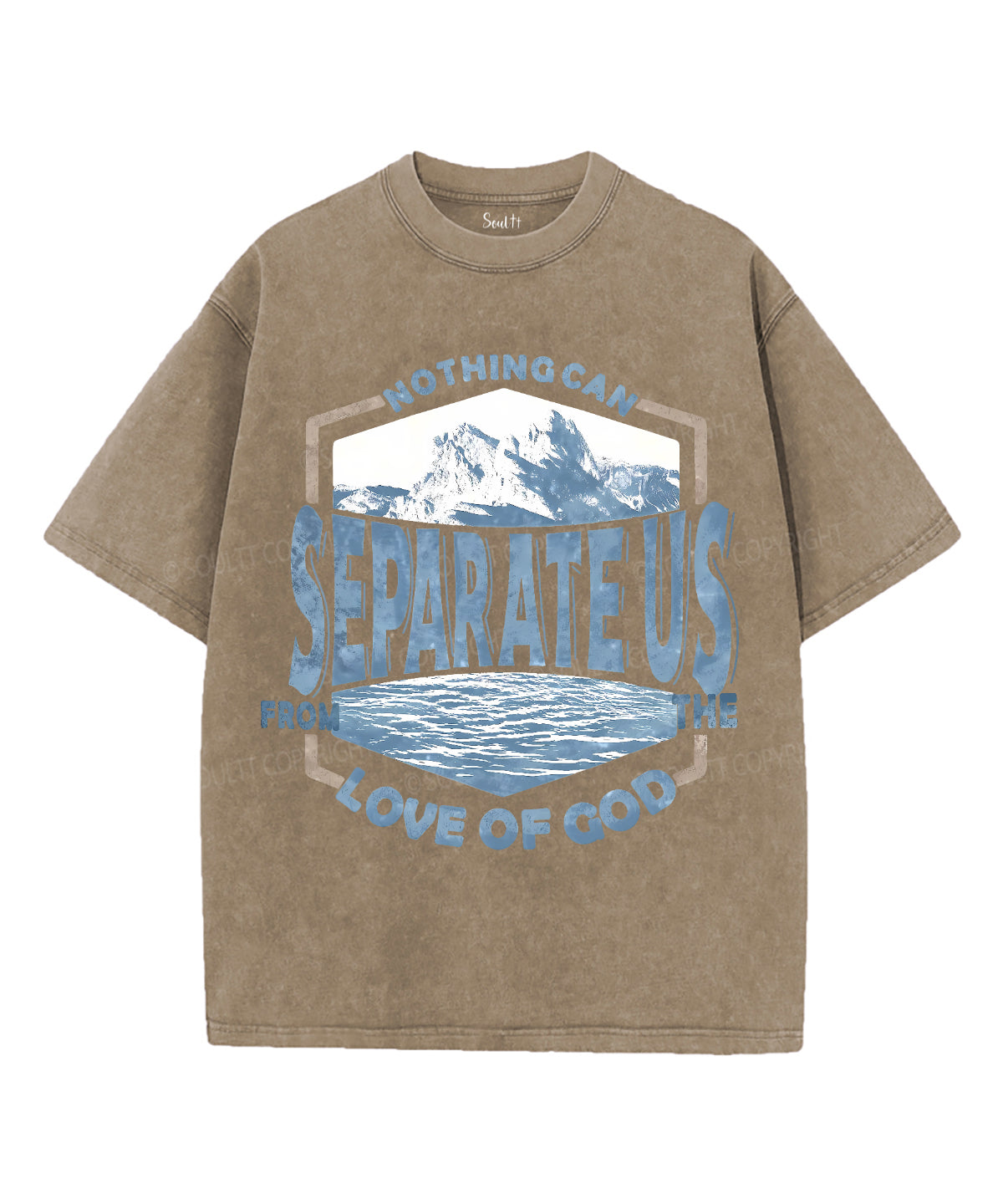Nothing Can Separate Us Unisex Washed Christian T-shirt Hoodie, Sweatshirt | ZylaModa.com (Image 5)