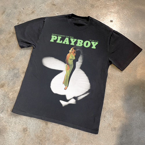 1966 PLAYBOY 'BUNNY CHAIR' HEAVYWEIGHT BLACK T-SHIRT Hoodie, Sweatshirt | ZylaModa.com (Image 1)