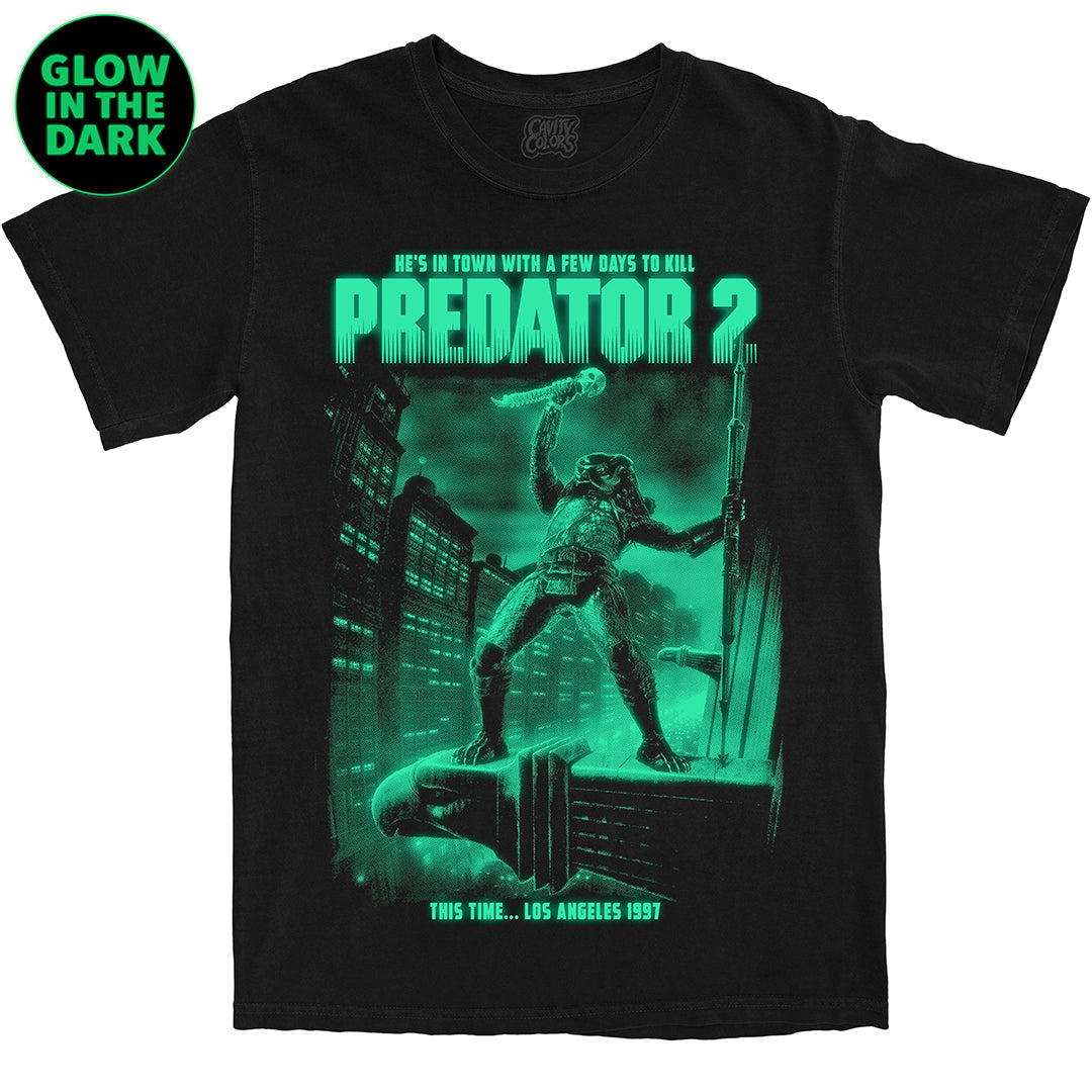 PREDATOR 2 - T-SHIRT - GLOW IN THE DARK (COMFORT COLORS) Hoodie, Sweatshirt | ZylaModa.com (Image 1)