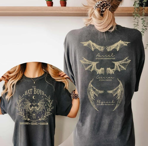 2 Slide Design,The Bat Boys T-Shirt, Vintage Acotar Bookish T-Shirt, Acotar Bat Boys T-Shirt, The Night Court Illyrians...