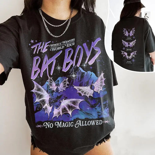 2 Slides,ACOTAR The Bat Boys Shirt, Wings And Weapons World Tour T Shirt, Rhysand Cassian Azriel Fan Tee, The Night Court...