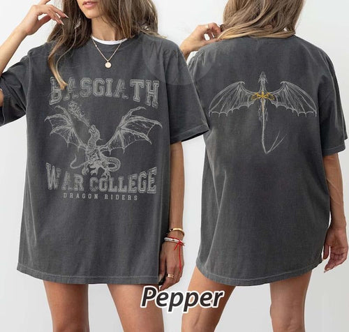 2 slide design, Fourth Wing , Basgiath War College tshirt, Fourth Wing Shirt, Dragon Rider Shirt, Bookish Shirt, The...