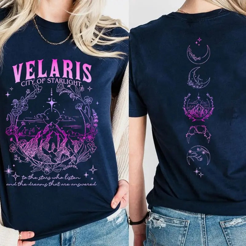 2 slides, Velaris tshirt, The Night Court , Night Court Symbol shirt, A Court Of Thorns And Roses Court, Acotar tshirt...