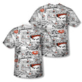 Comic Page All Over Sublimation T-shirt Hoodie, Sweatshirt | ZylaModa.com