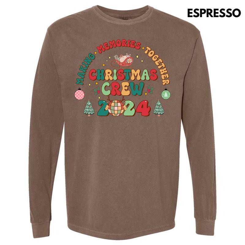 2024 Christmas Crew Long Sleeve Comfort Colors T-Shirt 'NLB' Hoodie, Sweatshirt | ZylaModa.com