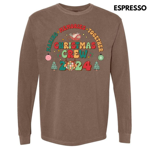 2024 Christmas Crew Long Sleeve Comfort Colors T-Shirt 'NLB' Hoodie, Sweatshirt | ZylaModa.com
