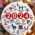 2024 Christmas Ornament, 2024 Year in Review Trump Ornament, Major Notable Events Ornament, Funny Cute Year to Remember...