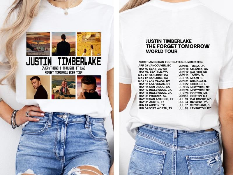 2024 Justin Timberlake Tour Shirt, Forget Tomorrow World Tour Hoodie Sweatshirt | ZylaModa.com