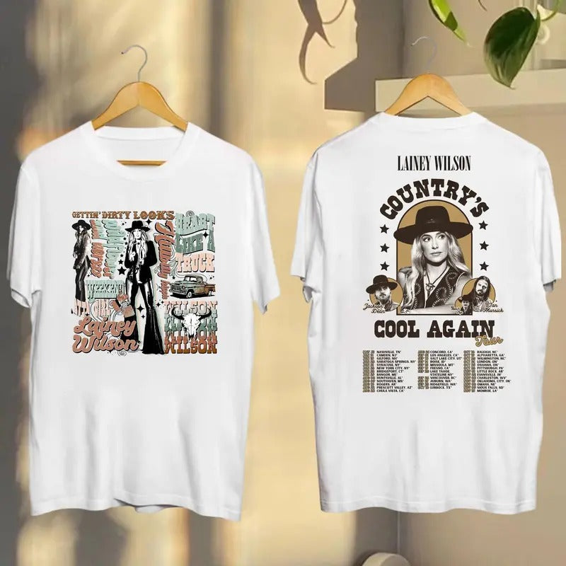 2024 Lainey Wilson Country's Cool Again Tour Shirt, Lainey Wilson Fan Shirt, Lainey Wilson 90s Vintage Shirt Classic...