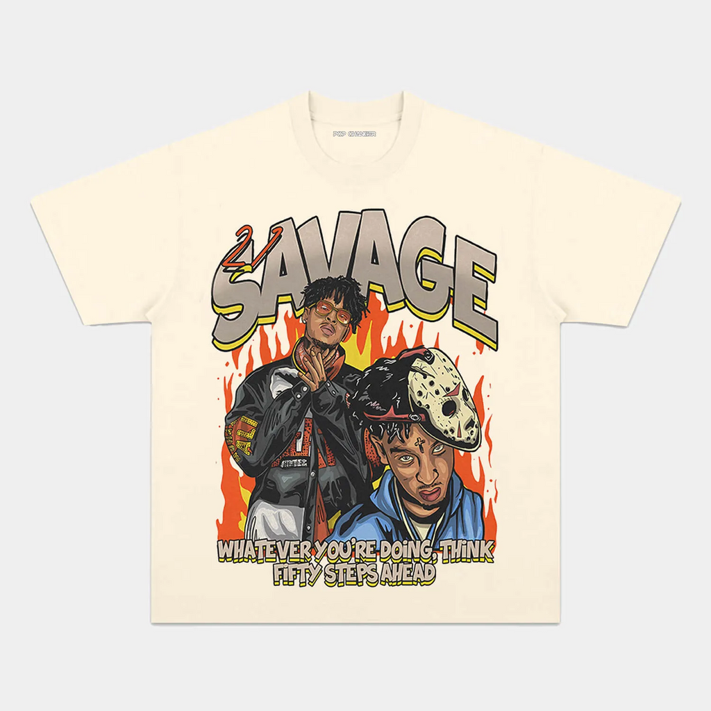 21 SAVAGE FIFTY STEPS GRAPHIC TEE Hoodie, Sweatshirt | ZylaModa.com (Image 4)