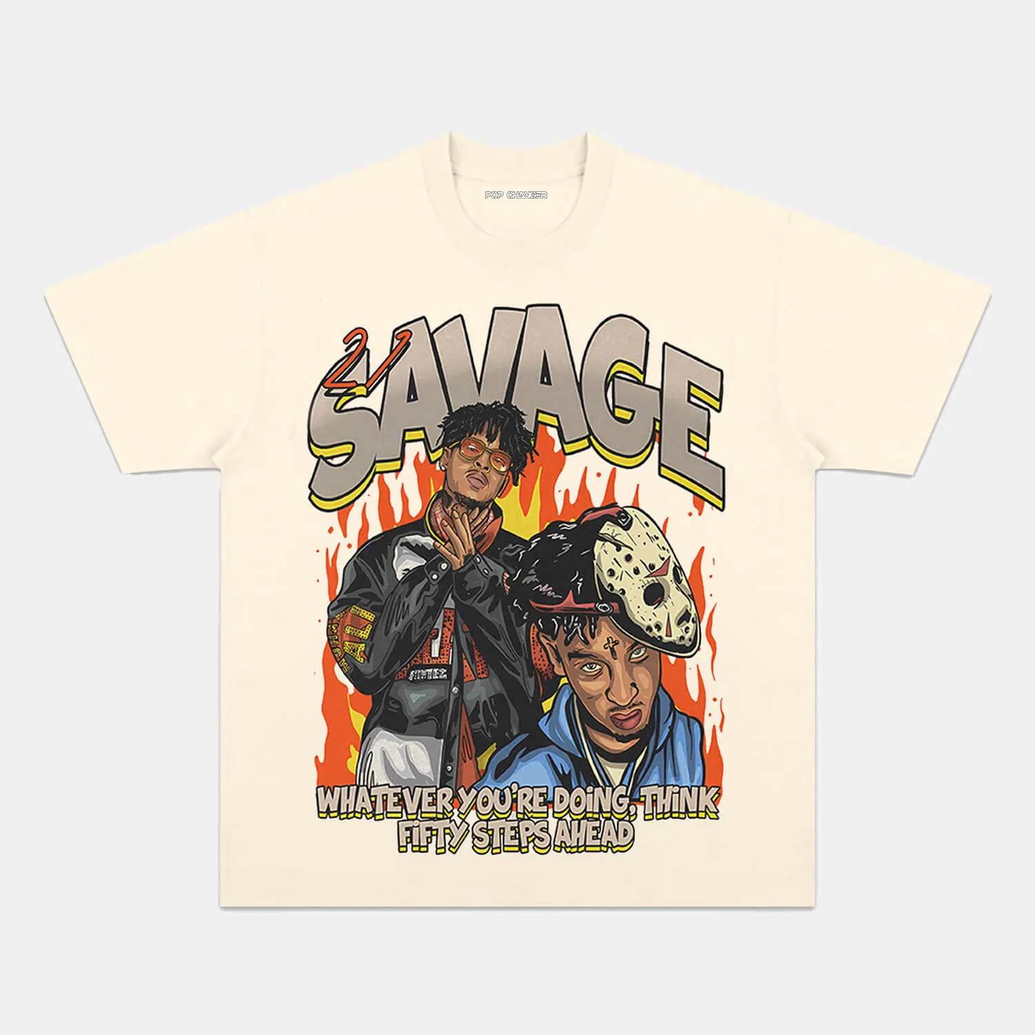21 SAVAGE FIFTY STEPS GRAPHIC TEE Hoodie, Sweatshirt | ZylaModa.com (Image 4)