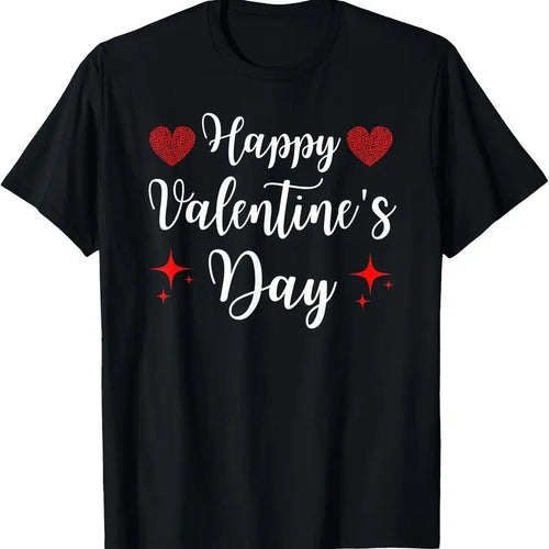 220g Cotton Printed Short-sleeved T-Shirt Funny Happy Valentines Day Heart Love Valentine Men T-Shirtmade in usa Hoodie,...
