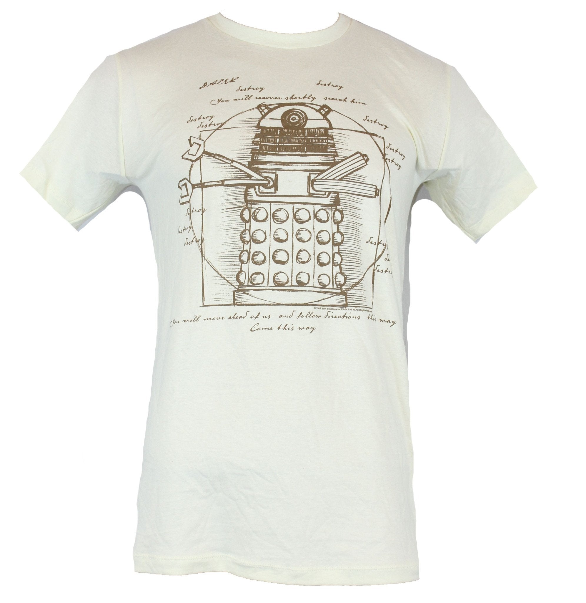 Doctor Who Mens T-Shirt - Vitruvian Dalek Sketch Image Hoodie, Sweatshirt | ZylaModa.com
