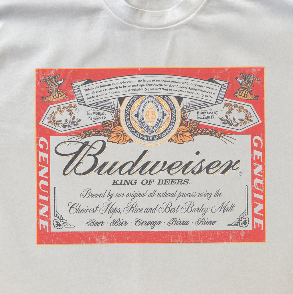 BUDWEISER LABEL HEAVYWEIGHT WHITE TSHIRT Hoodie, Sweatshirt | ZylaModa.com (Image 2)