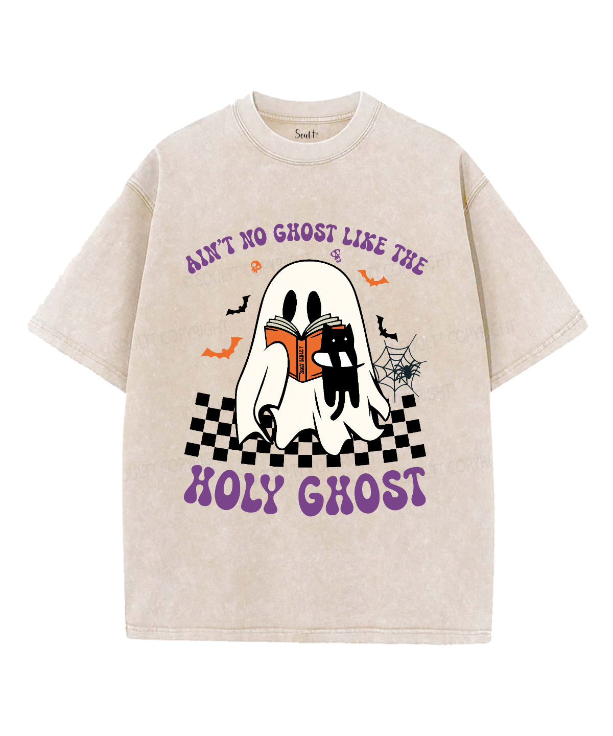 Aint No Ghost Unisex Washed Christian T-shirt Hoodie, Sweatshirt | ZylaModa.com (Image 1)