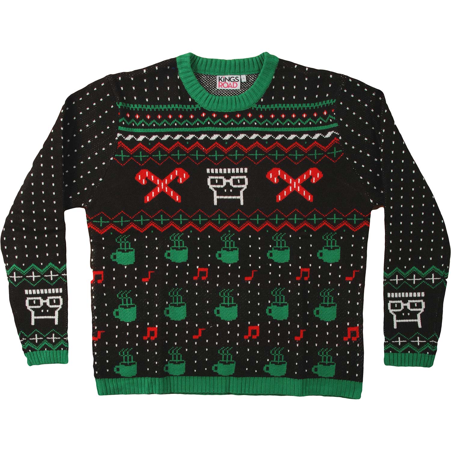 Black Knit Holiday Sweater Sweatshirt T-Shirts, Hoodie | ZylaModa.com
