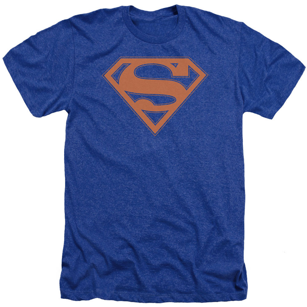 Blue & Orange Shield Adult Heather 40% Poly T-shirt Hoodie, Sweatshirt | ZylaModa.com